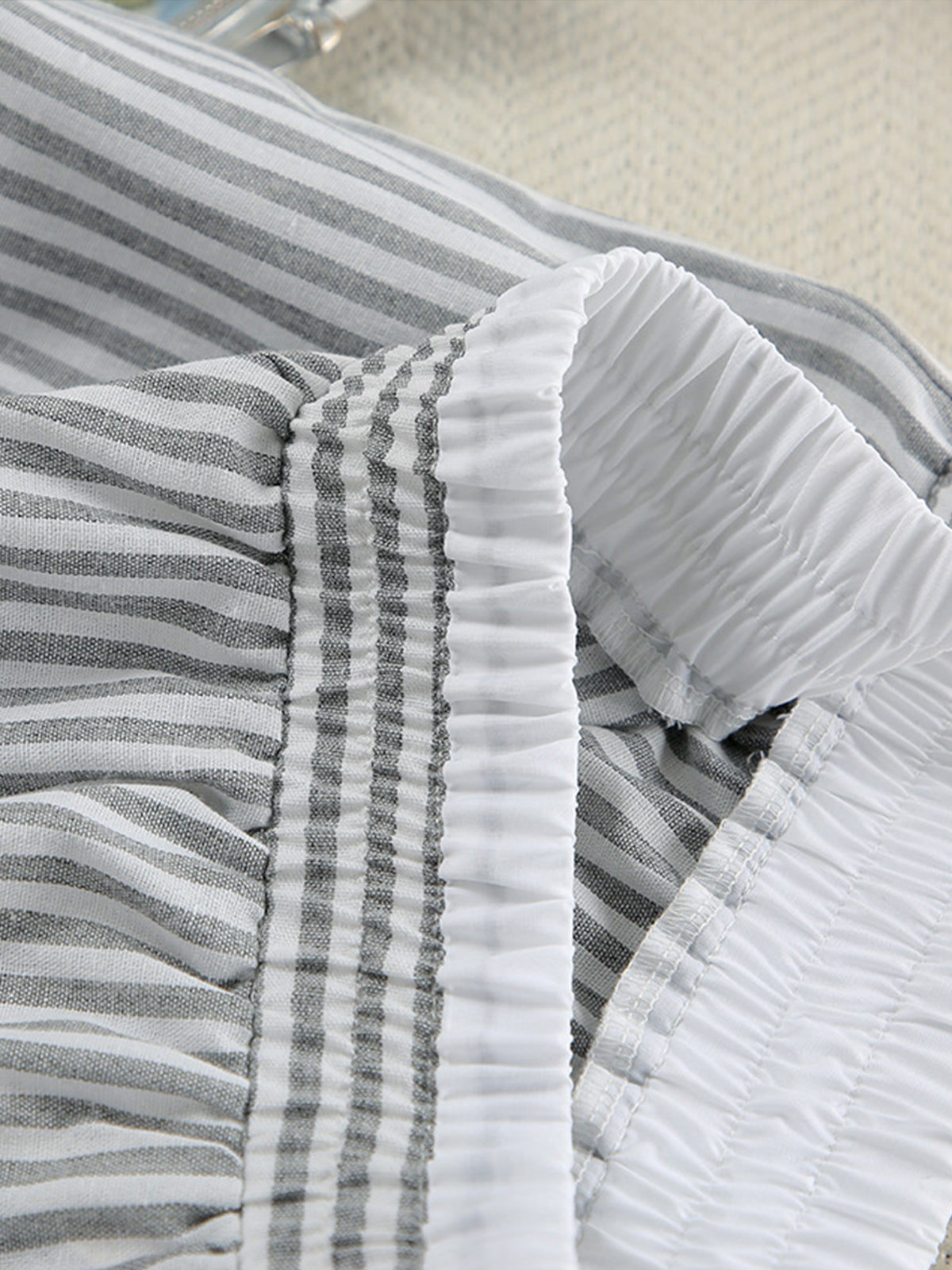 Pinstripe Yaka Uzun Kollu Pantolon Takımı