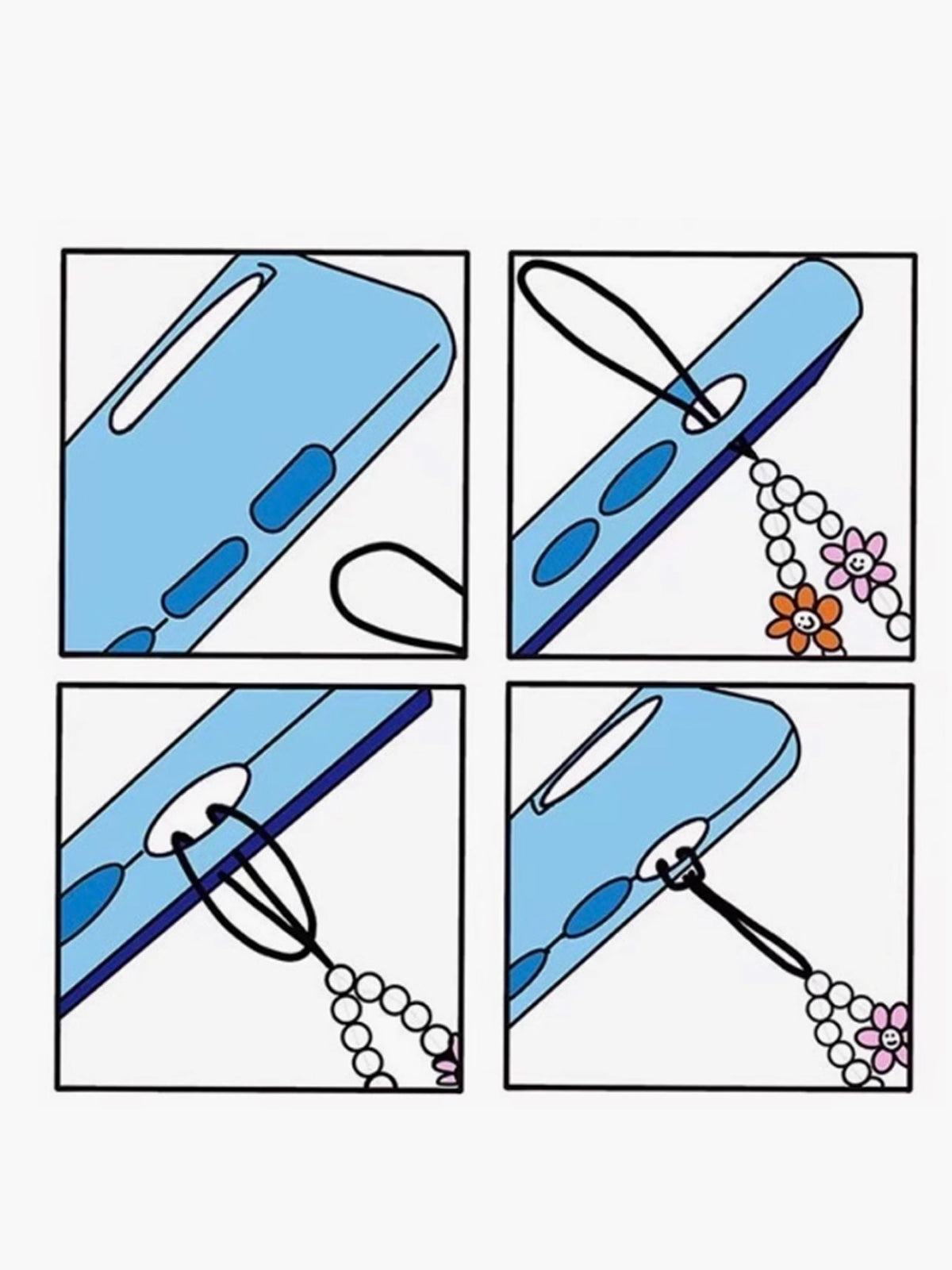 Şık Boncuklu Telefon Askısı