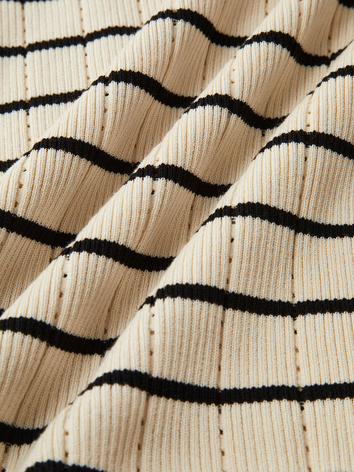 Ruffle Çizgili Kazak Askılı Elbise