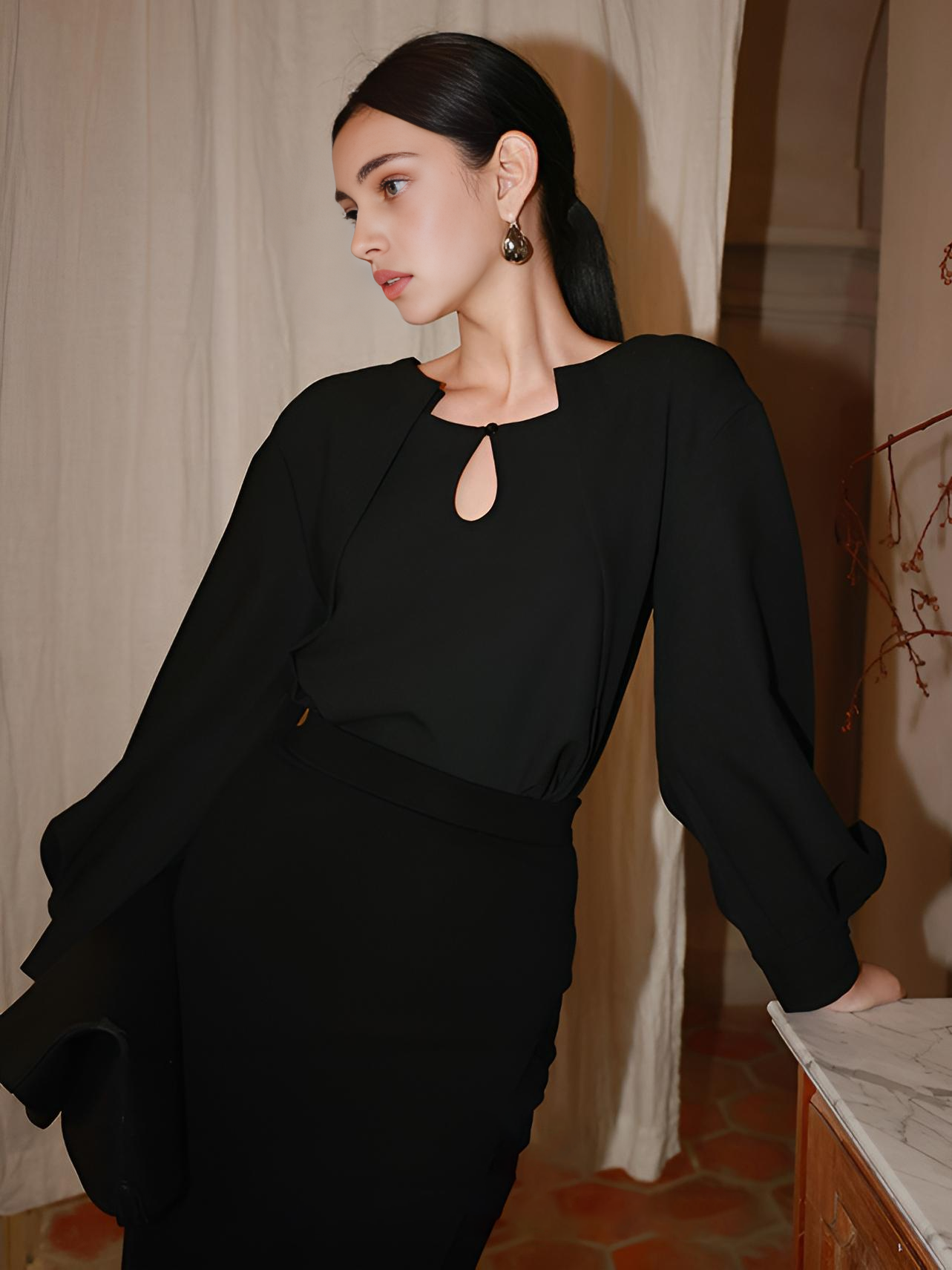 Düğmeli Kesim 2'Si 1 Arada Bluz