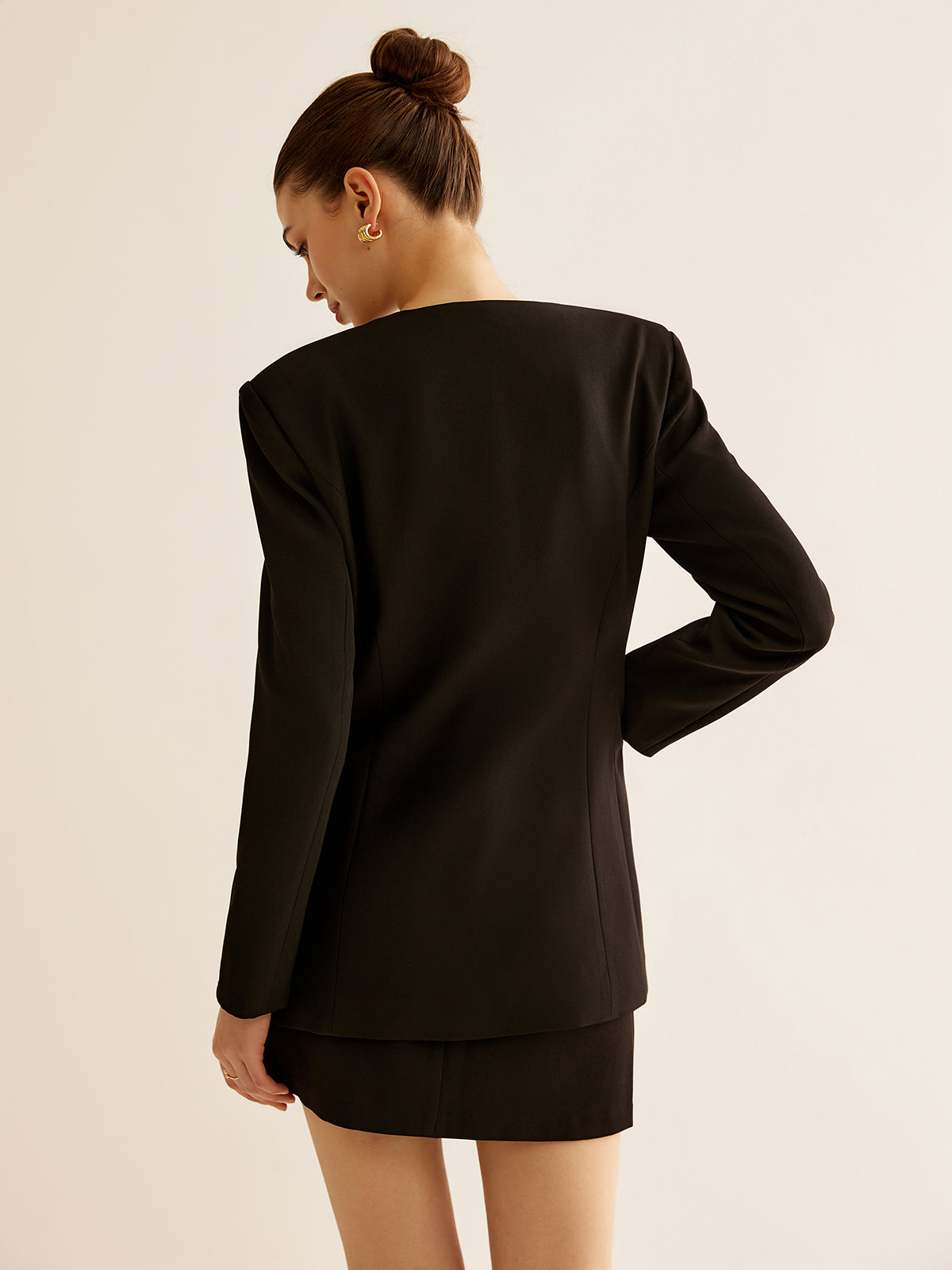 Metal Düğmeli Slim Blazer