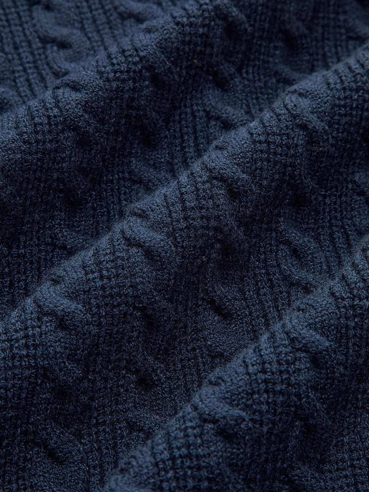 Kablo Örgü Düğme Panelli Kardigan