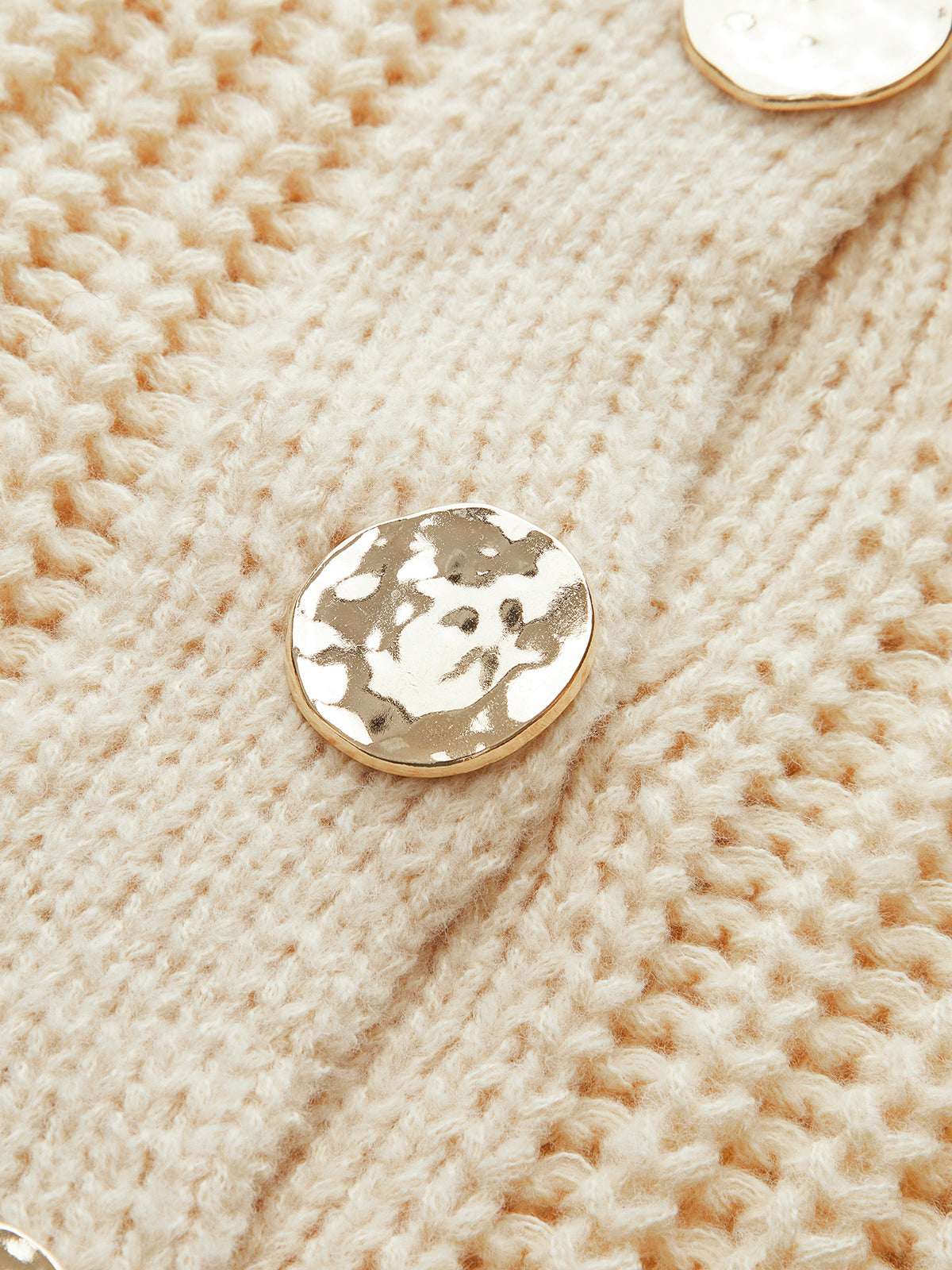 Düz Düğmeli Kalın Hırka