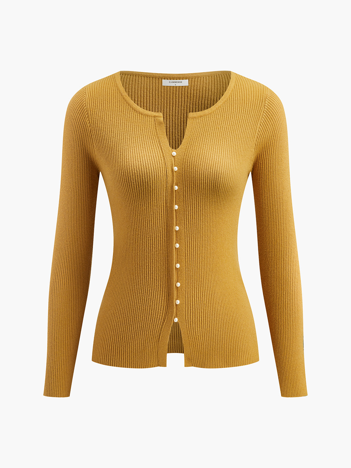 Düz İnci Bölünmüş Hırka