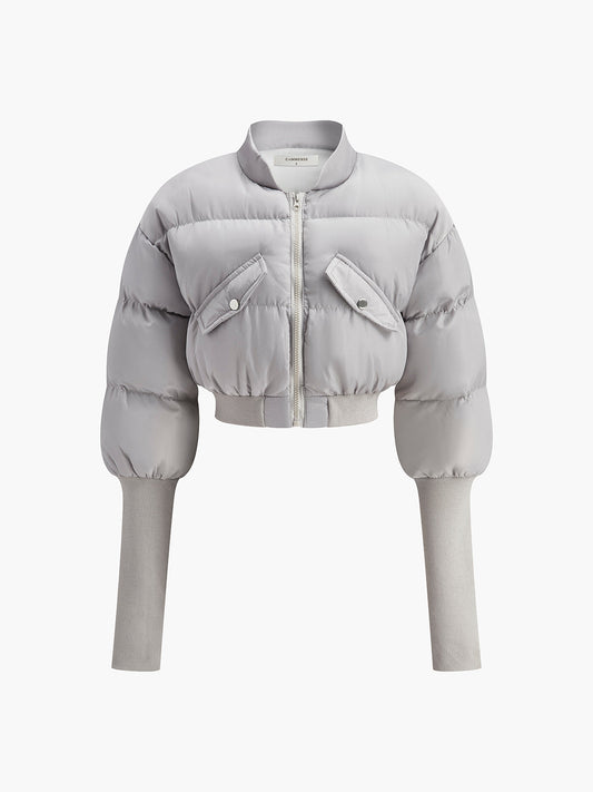 Stand Yaka Kısa Kışlık Ekmek Mont