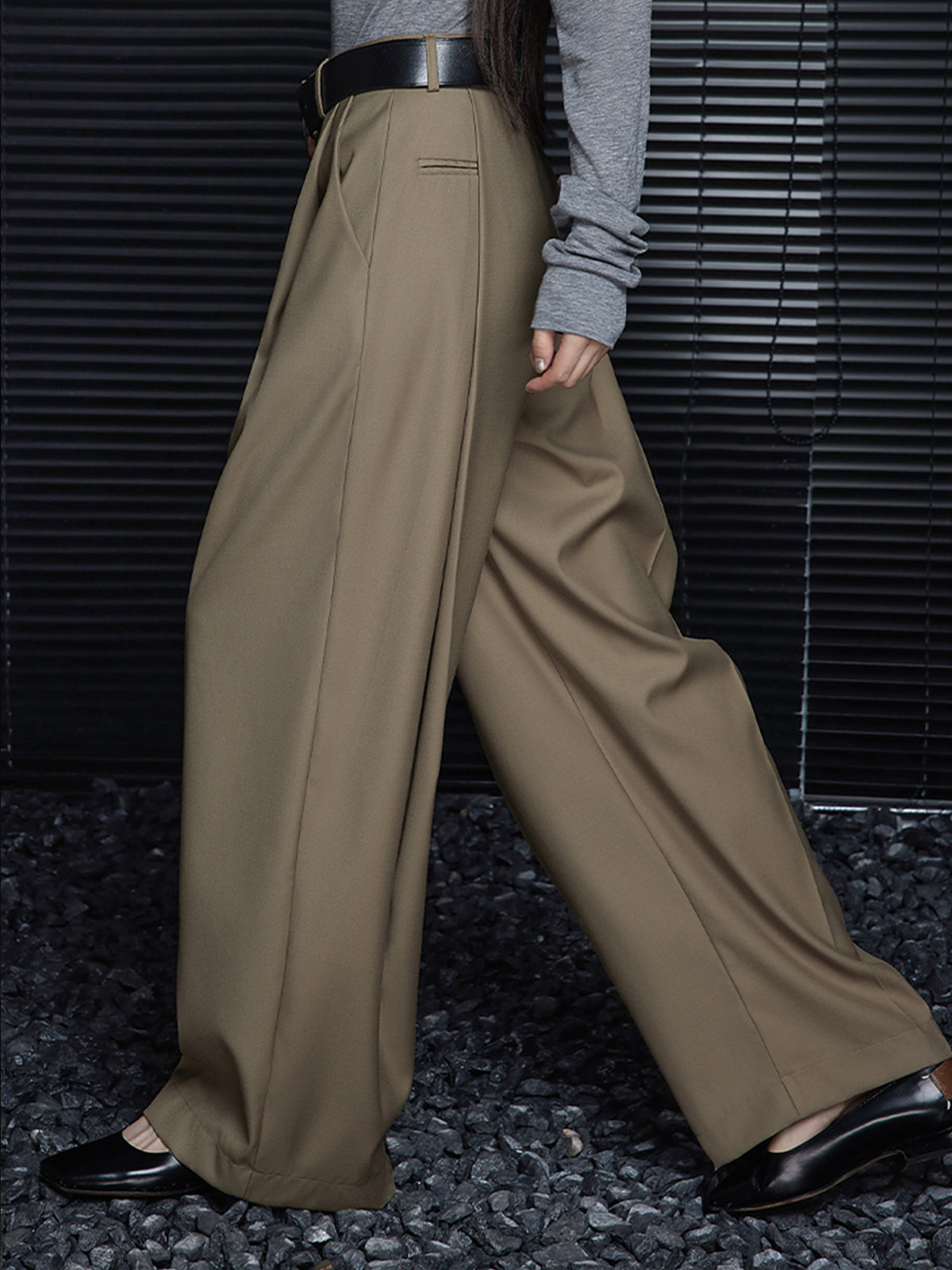 Kemersiz Plise Drape Pantolon