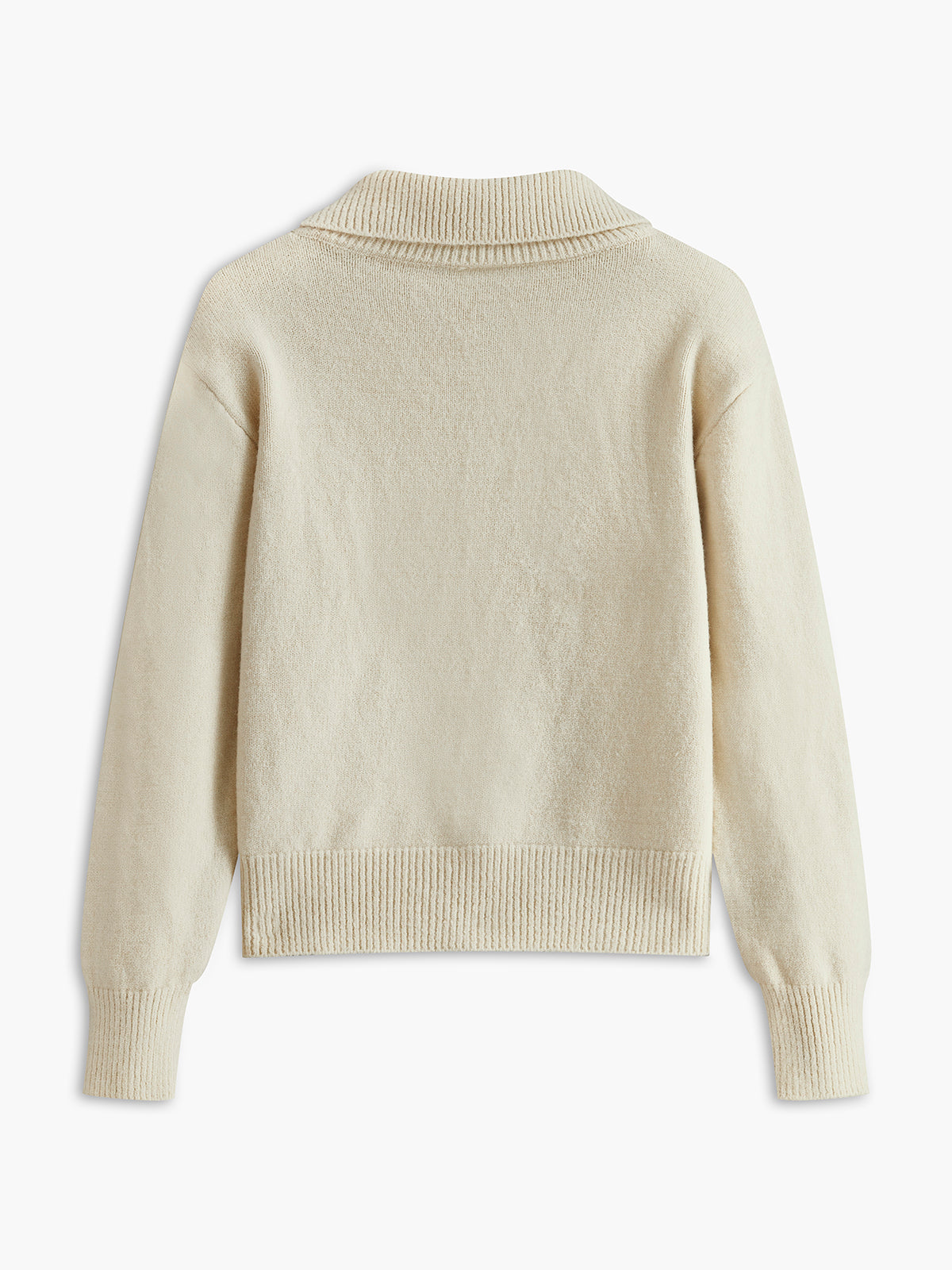 Turtleneck Kontrast Düğmeli Hırka