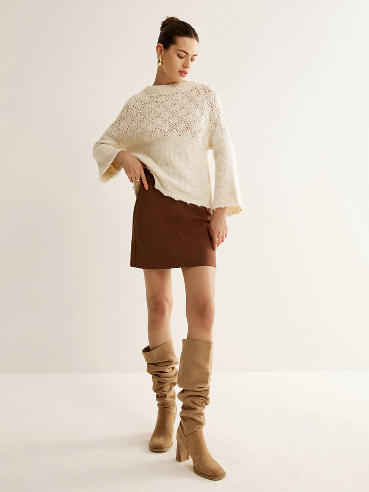 İki Yönlü Tığ İşi Fiyonklu Kazak