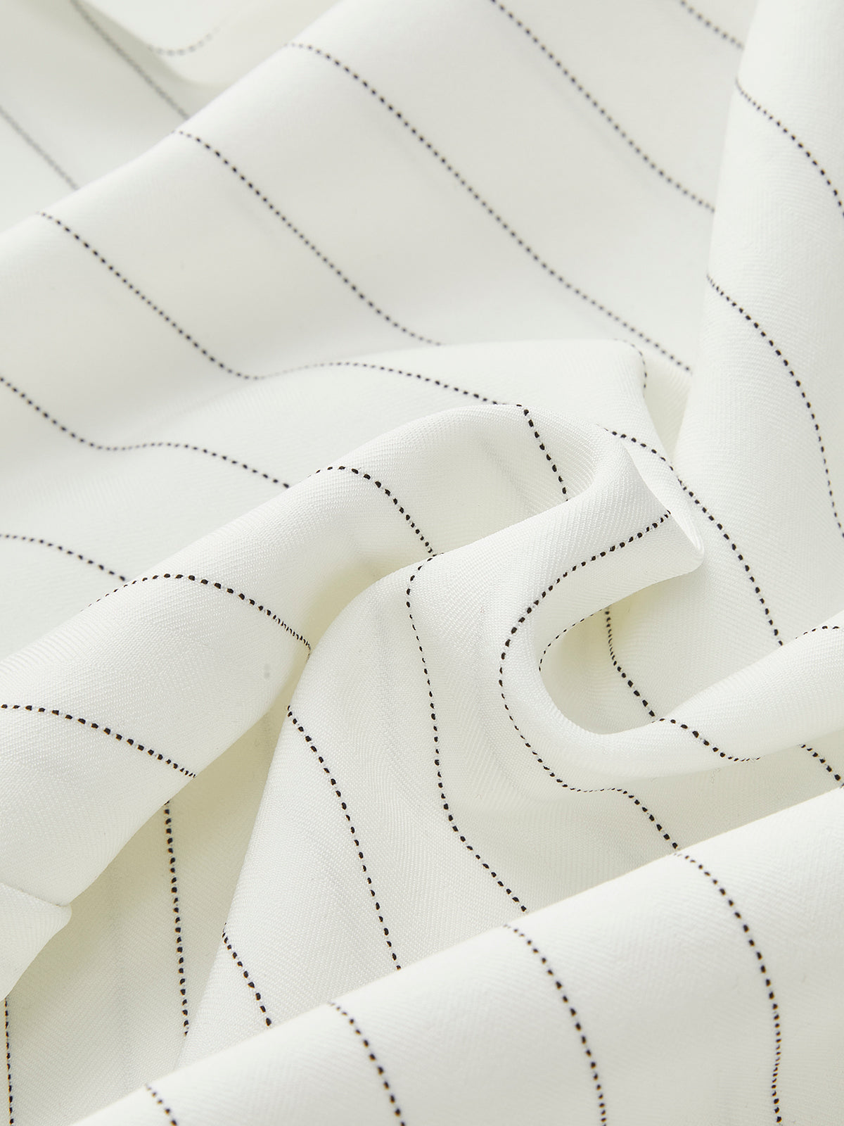 Çizgili Kontrast Kesim Geniş Paça Pantolon