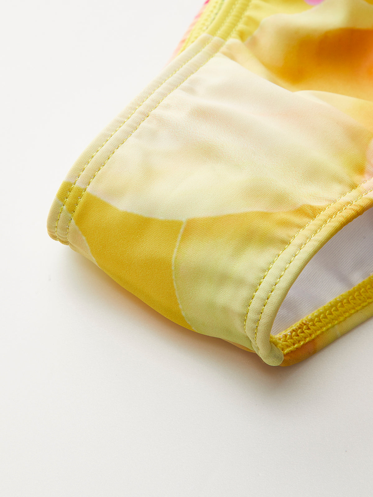 Jersey Çiçek Desenli Bikini Takımı