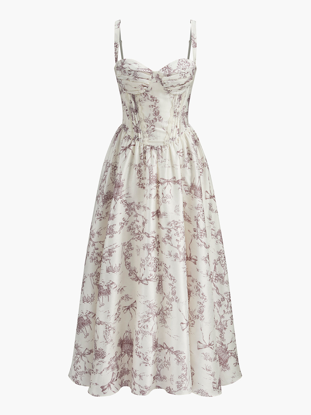 Toile Baskılı Korse Elbise