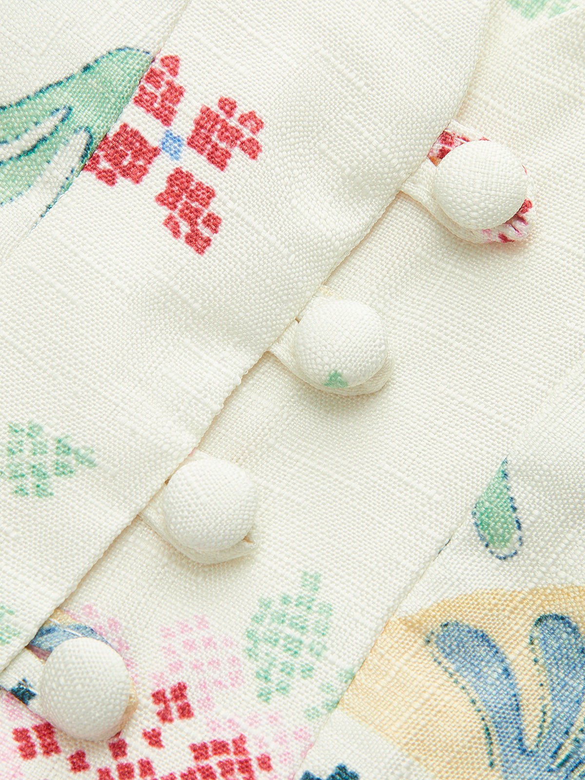 Çiçek İşlemeli Düğme Detaylı Yelek