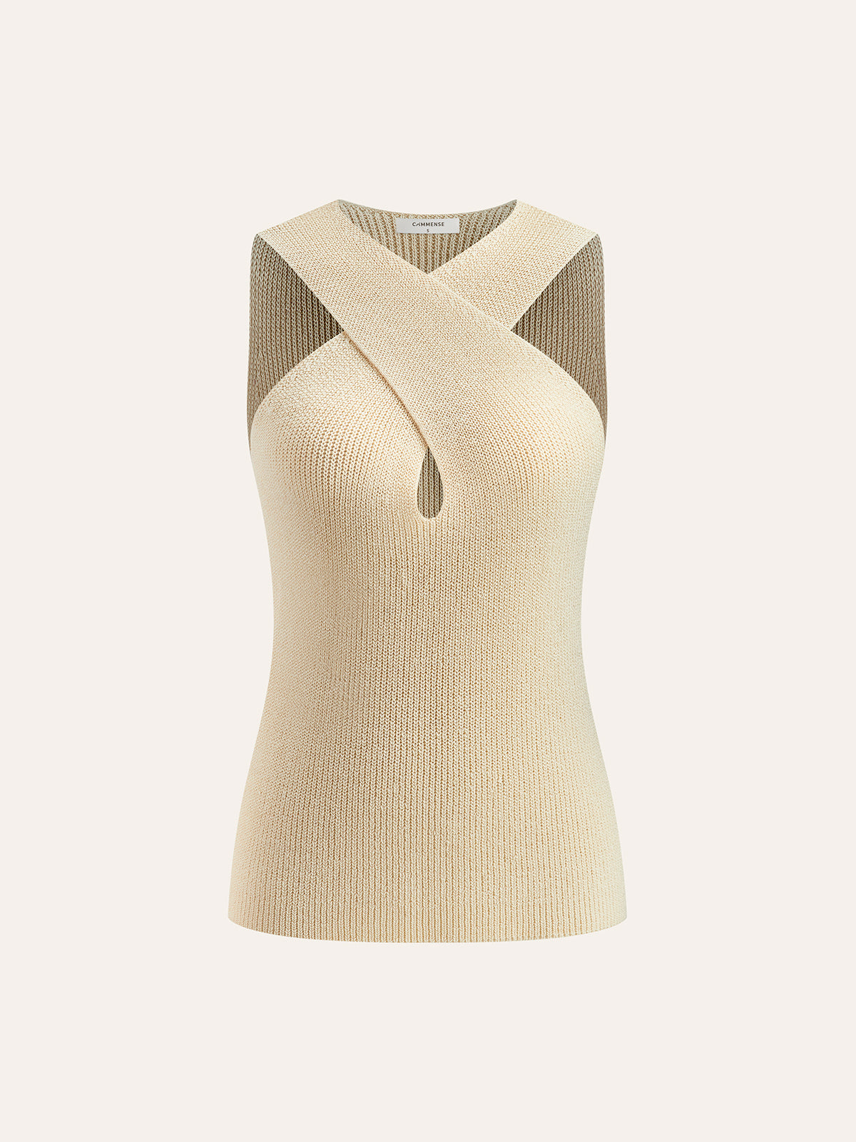 Halter Çapraz Yaka Tank Top