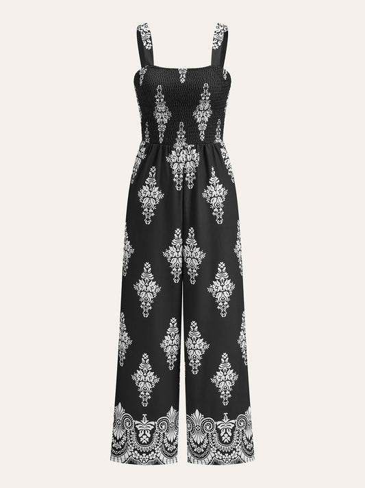 Smokin Çiçek Desenli Tulum