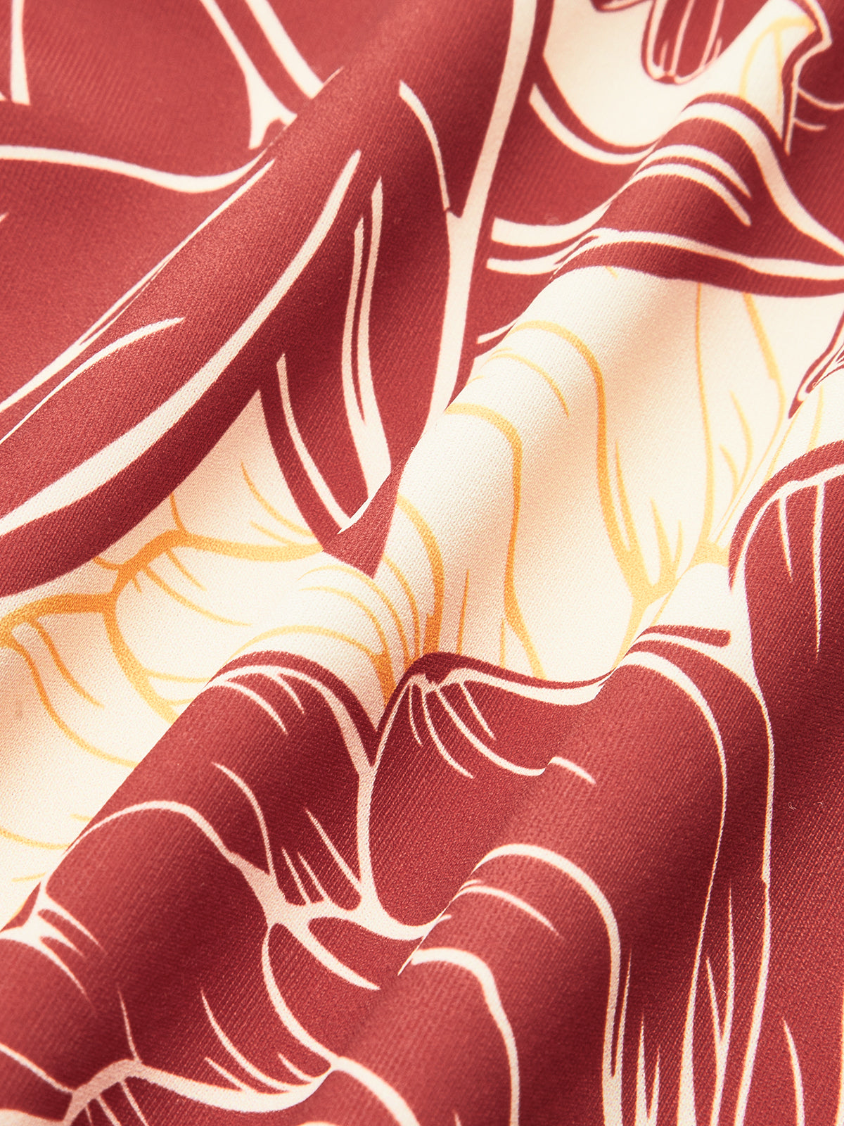 Çiçek Desenli Büzgülü Kesikli Tek Parça Mayo