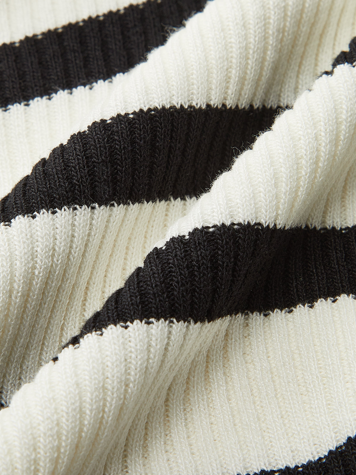 Çizgili Örgü Halter Kısa Üst