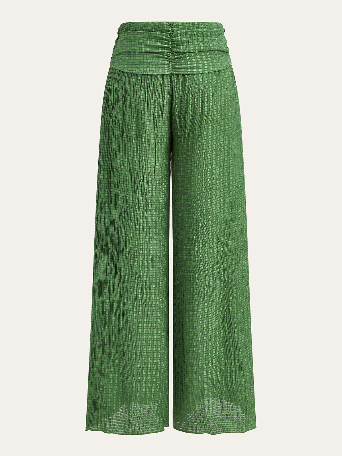 Dokulu Desenli Geniş Paça Pantolon