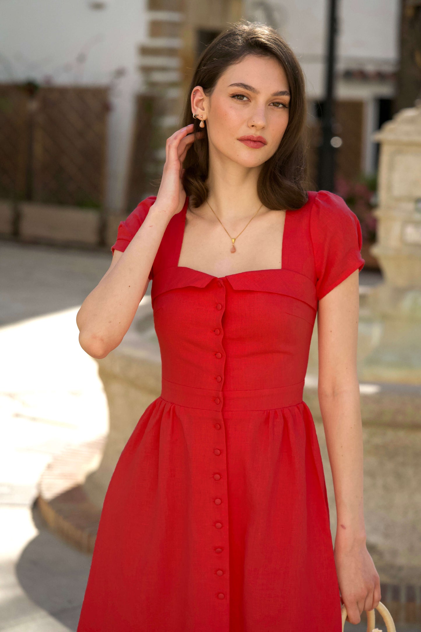 Estelle Keten Elbise
