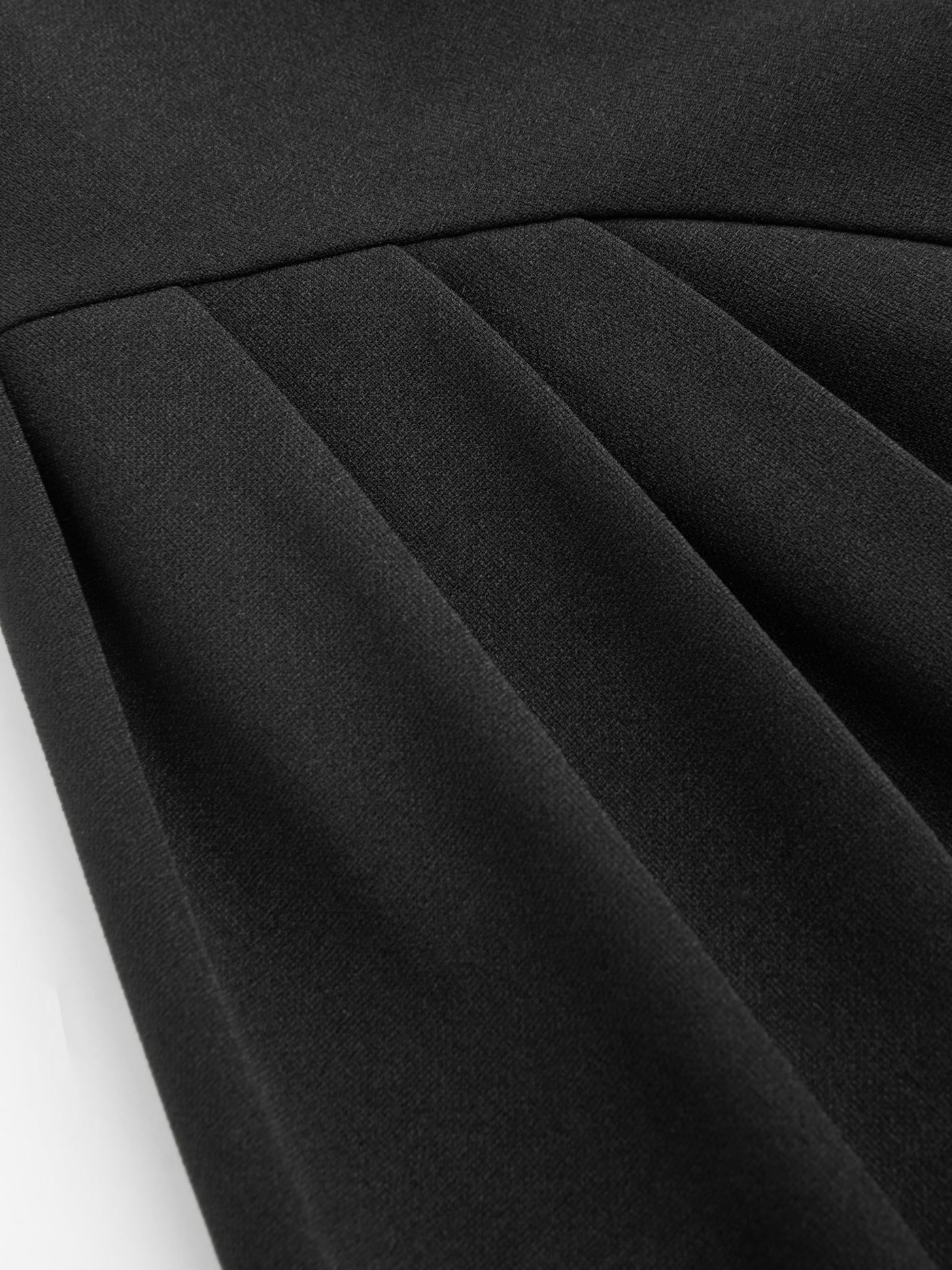 Vestido midi liso de tejido con cuello cuadrado