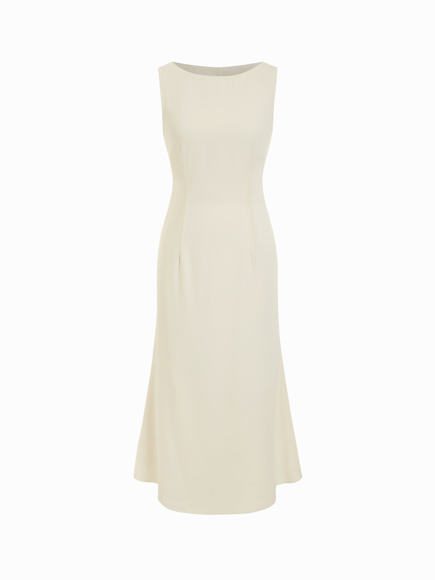 Conjunto de vestido midi y capa superpuesta con flecos, cuello alto y manga campana