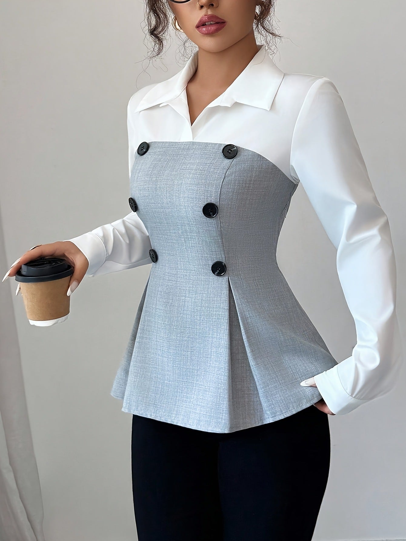 2'Si 1 Arada Houndtooth Polo Gömlek