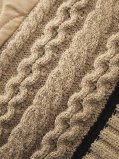 Örgülü Kapitone Büyük Boy Hırka Palto