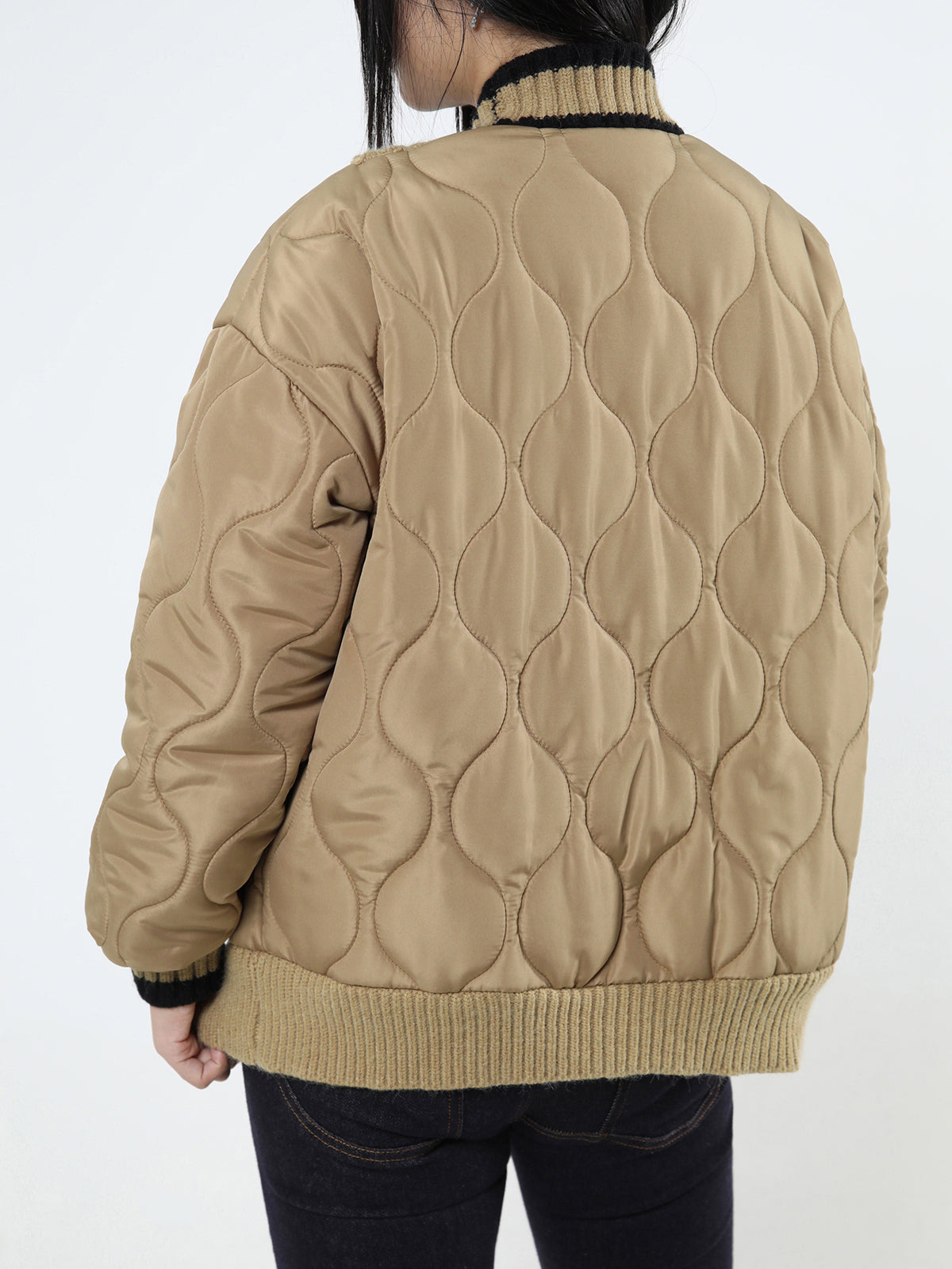 Örgülü Kapitone Büyük Boy Hırka Palto