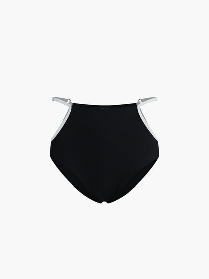 Kontrast Bağlamalı Kesik Bikini Takımı