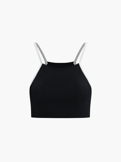 Kontrast Bağlamalı Kesik Bikini Takımı