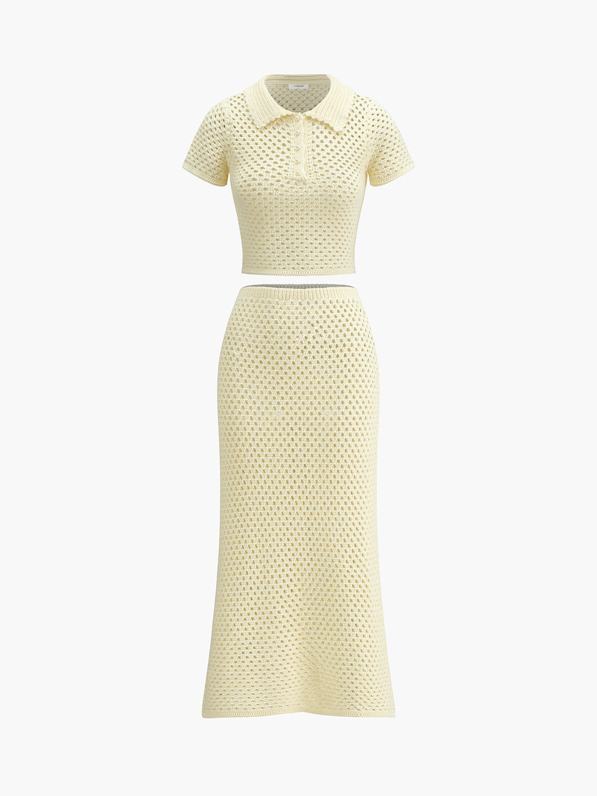 Örgü Boncuklu Midi Etek Takımı