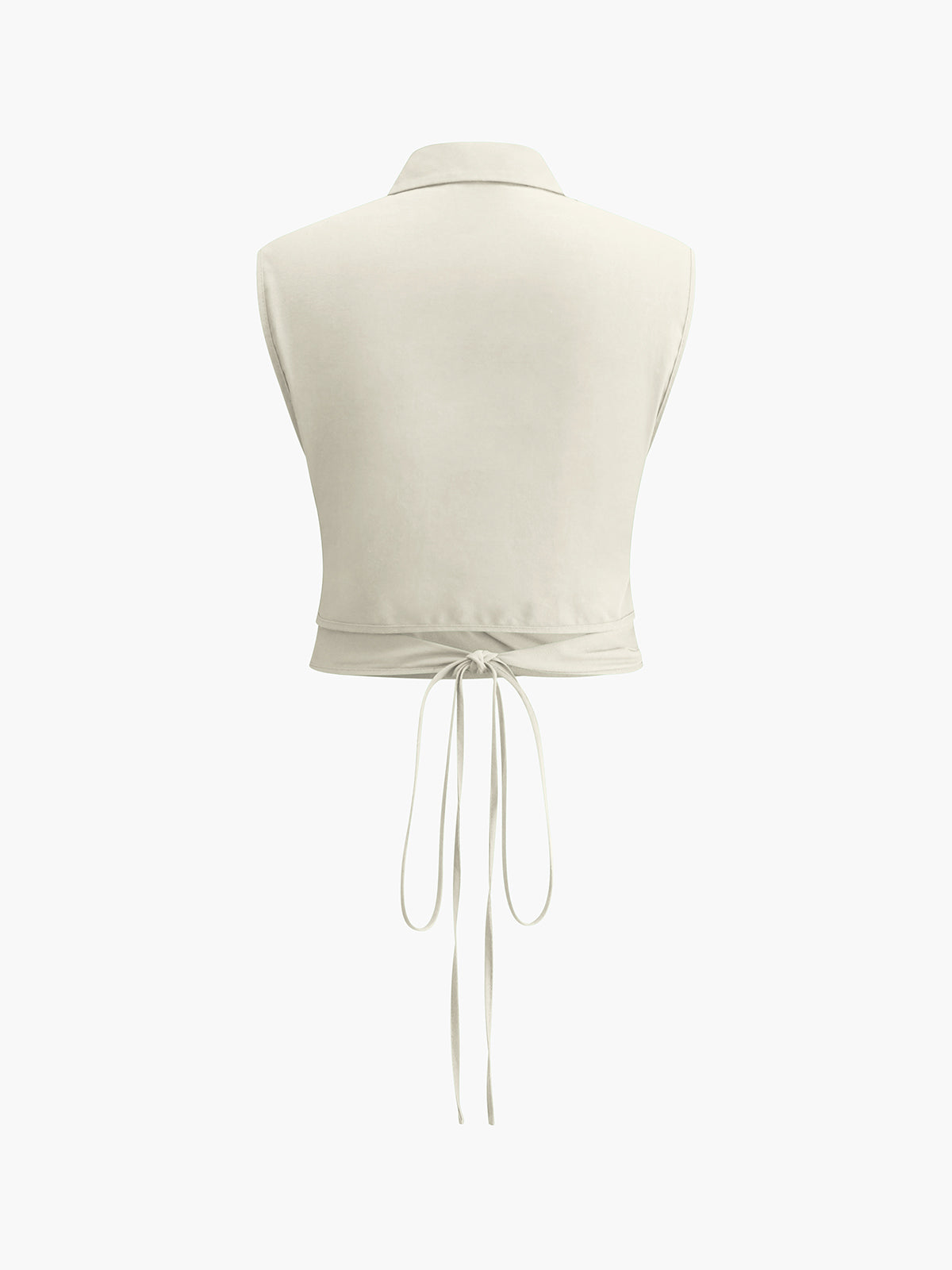 Kolsuz Düğmeli Yaka Bağcıklı Etek Takımı