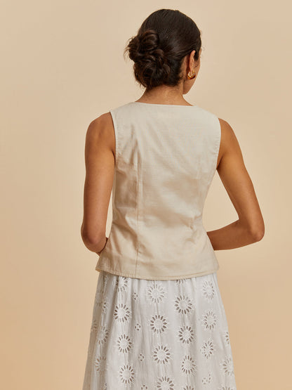 Pamuk & Keten Günlük Yelek