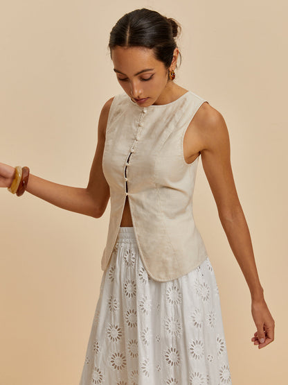 Pamuk & Keten Günlük Yelek