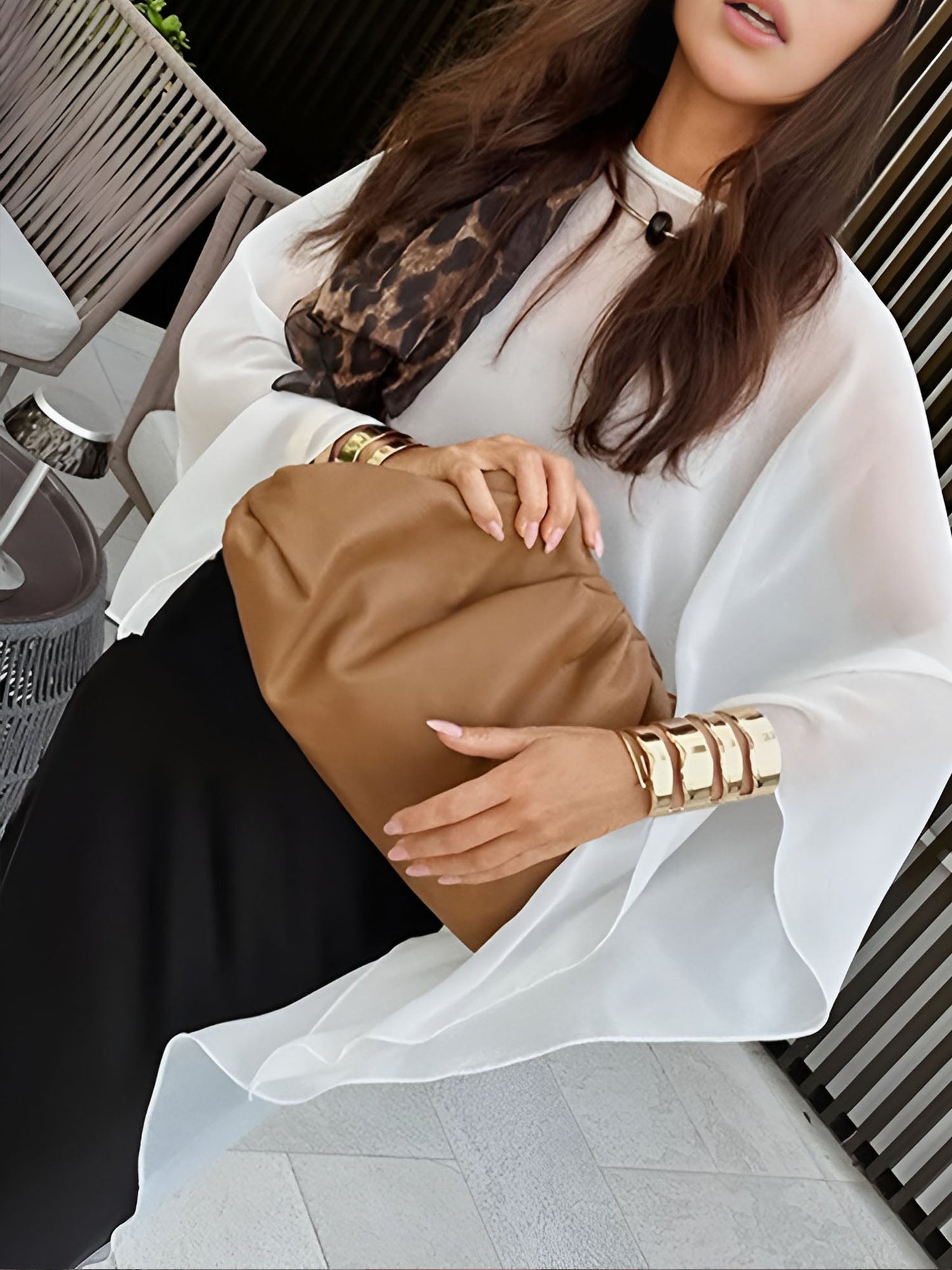 Shift Şifon Asimetrik Örtü