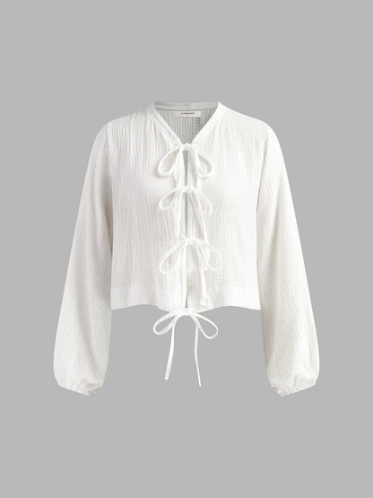 Pamuklu Ön Bağcıklı Pantolon Takımı