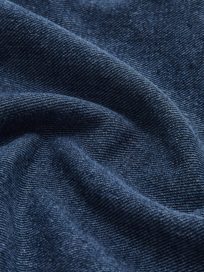 Günlük Göğüslü Yaka Kot Ceket