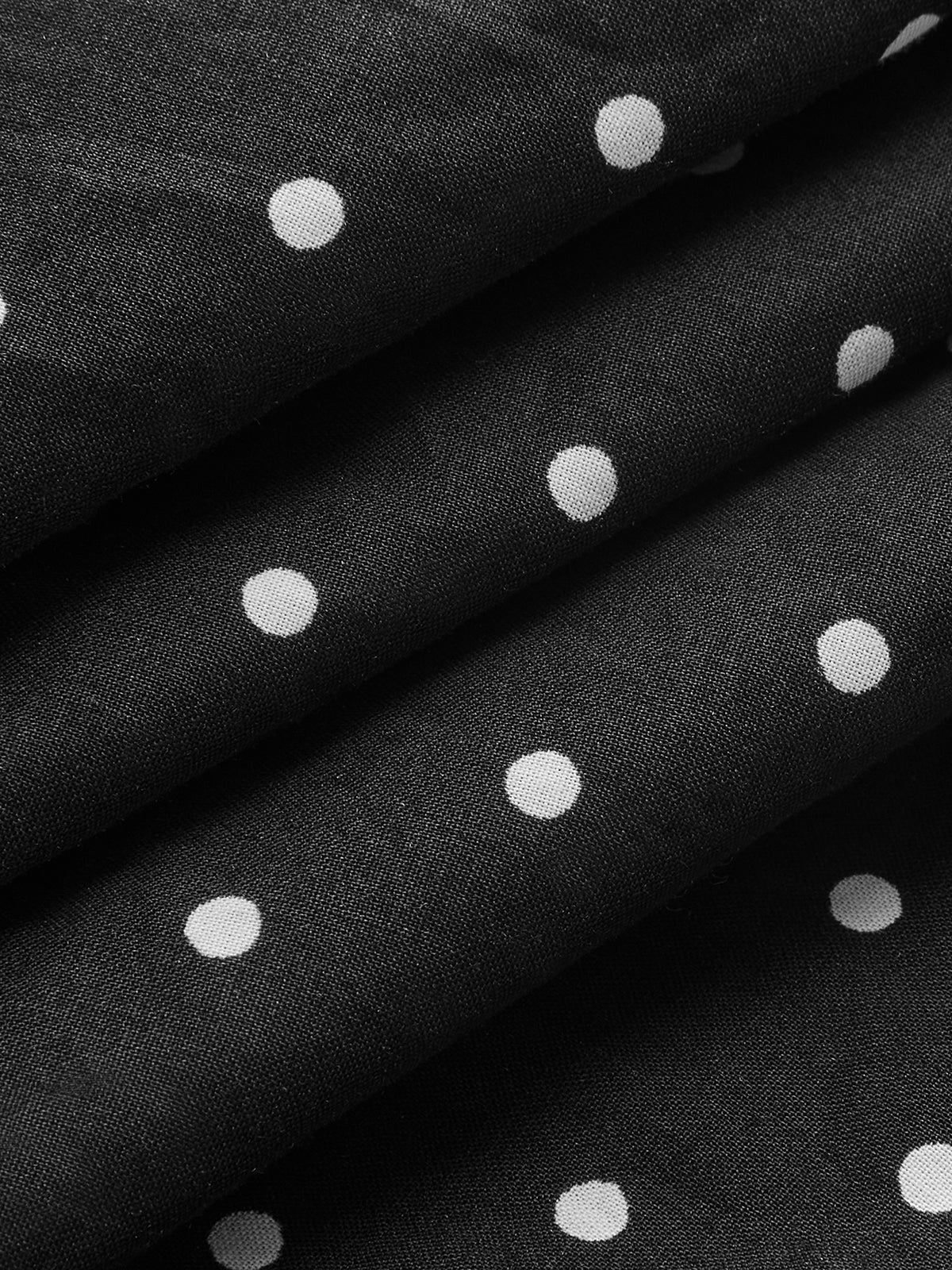 Polka Dot Düğümlü Sırt Askılı Kısa Elbise