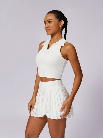 Polo Yakalı Dar Tank Top