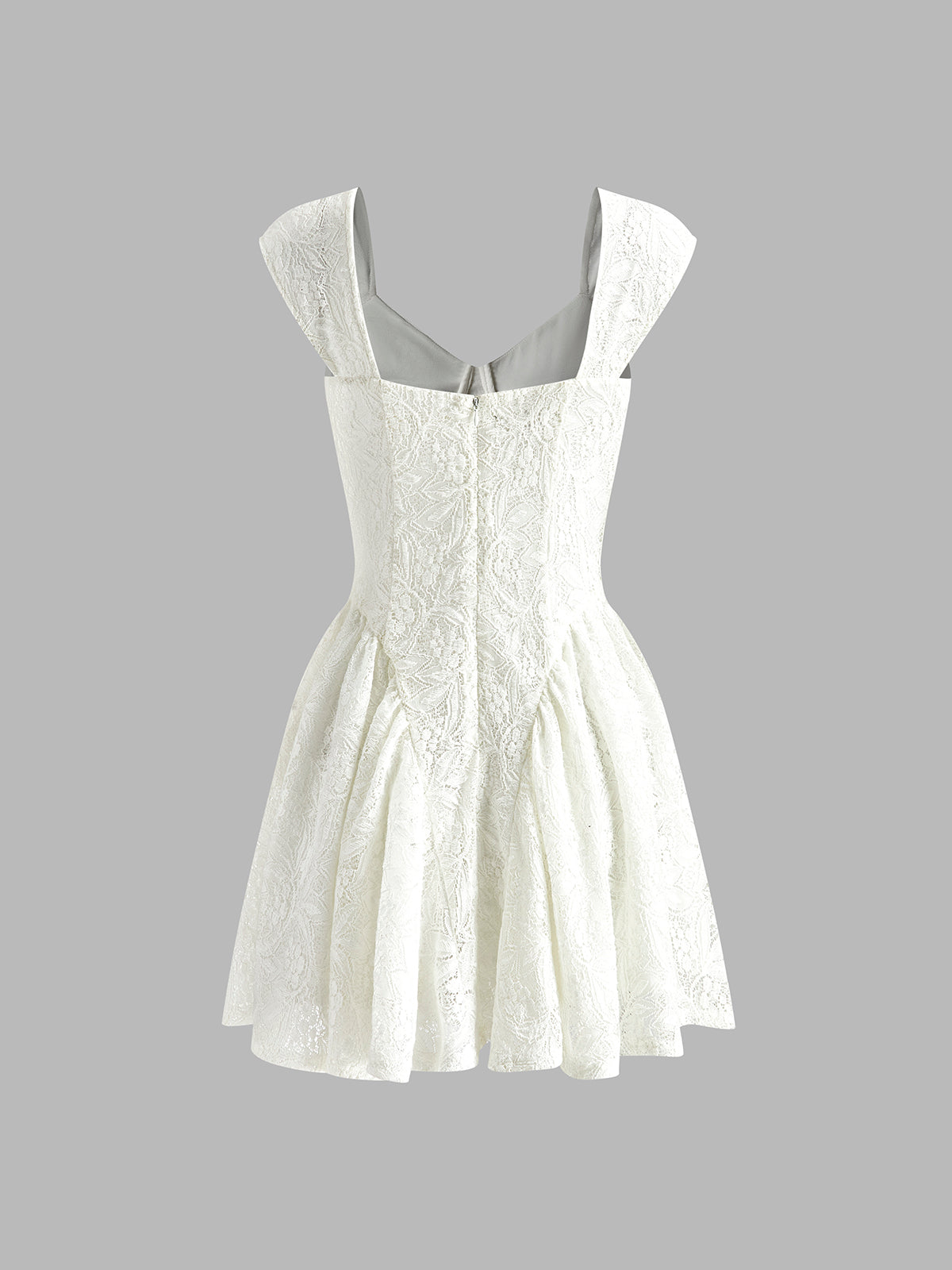 Tatil Dantel Yarı Şeffaf Kısa Elbise