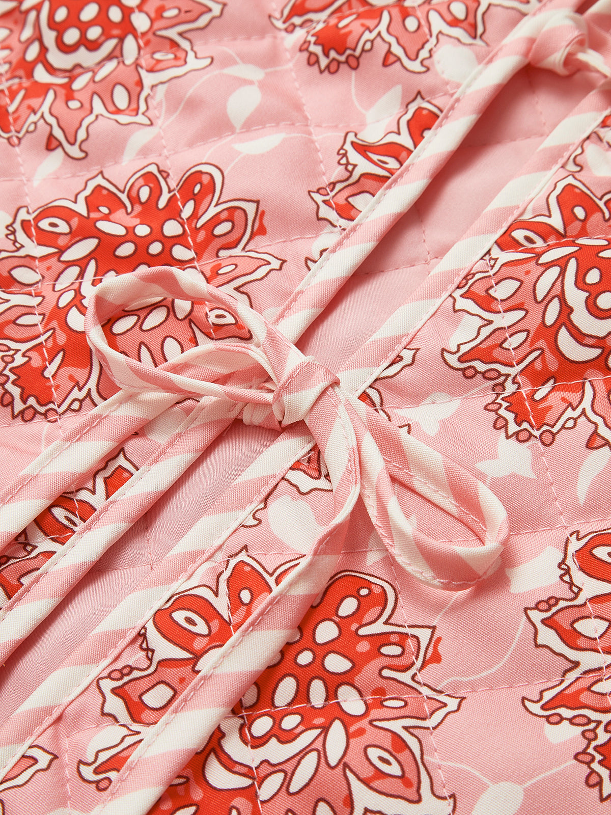 Nuboheme Baskılı Ön Bağcıklı Yelek