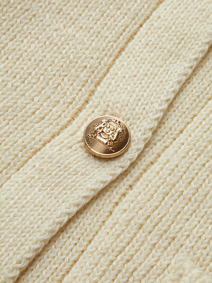 Düğmeli Cepli Kazak Yelek