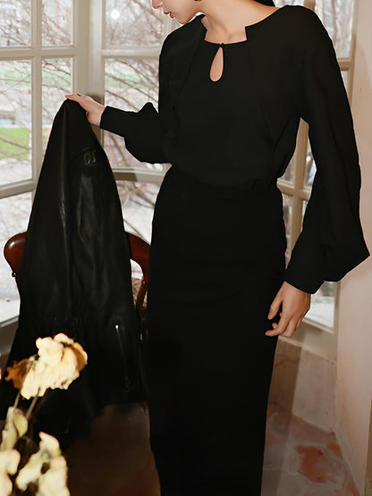 Düğmeli Kesim 2'Si 1 Arada Bluz