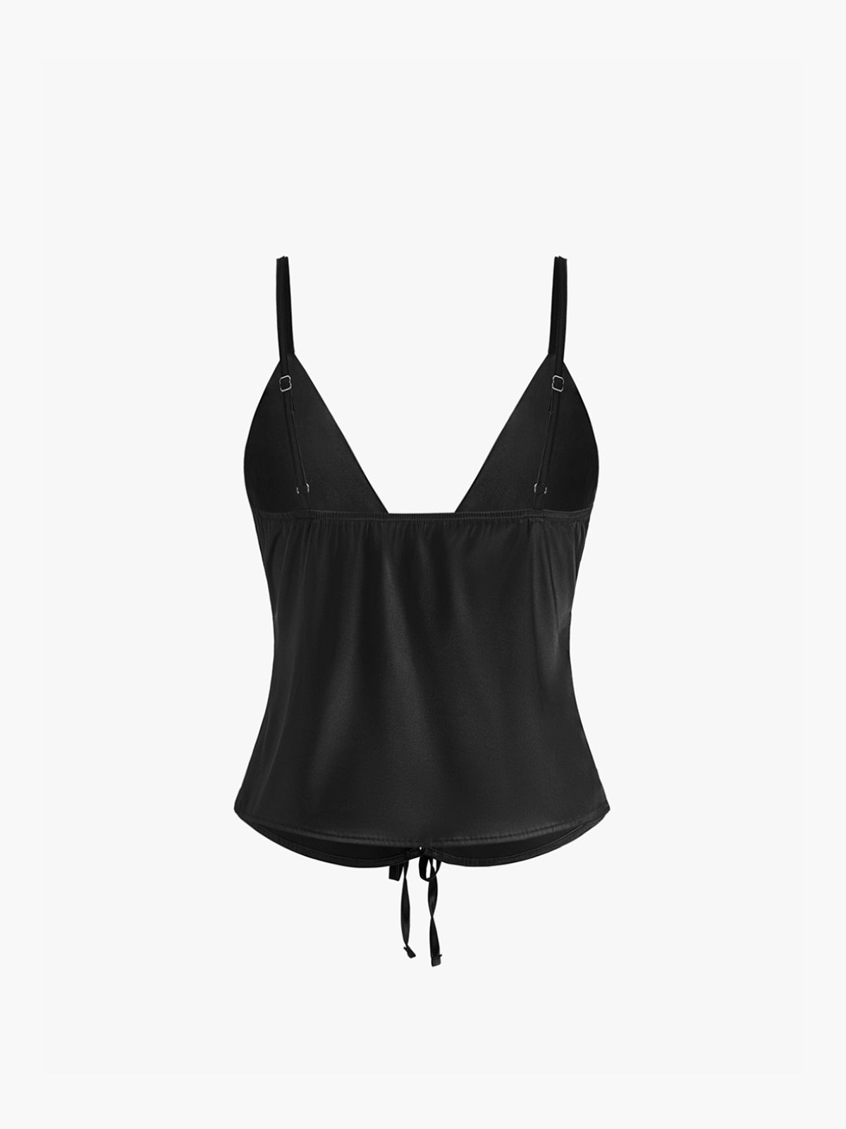 Önü Bağlamalı Saten Askılı Üst