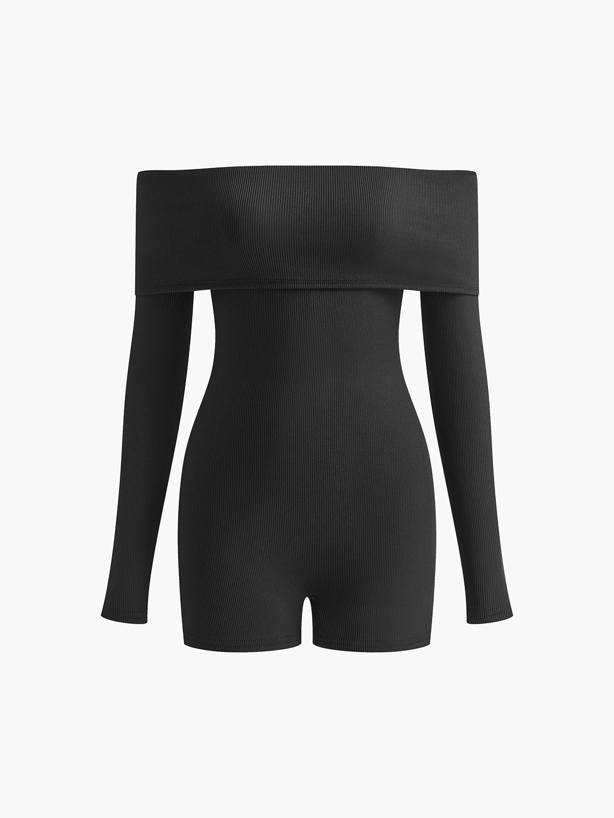 Ribanalı Omuz Açık Düz Tulum