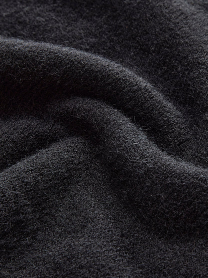 Kontrast Trim Fiyonklu Kazak Yelek