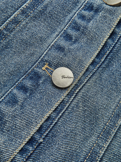 Kontrast Yaka Boru Kot Ceket