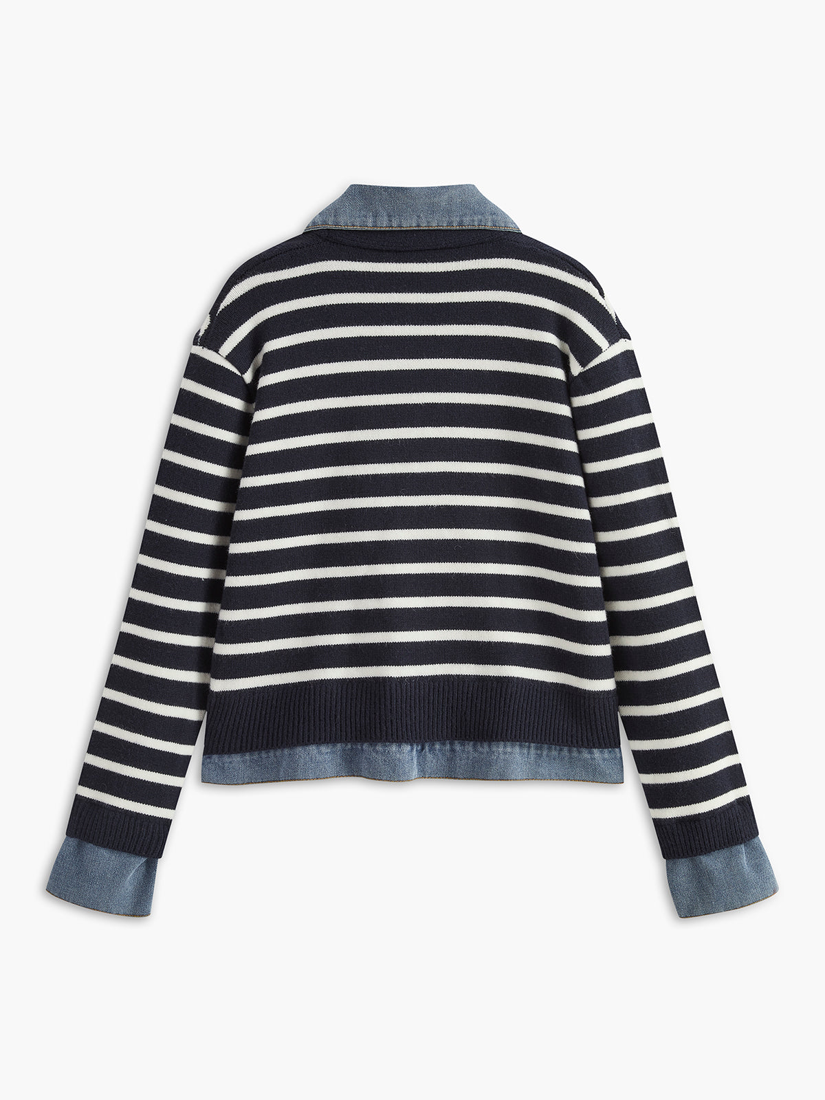 Panel Çizgili Sahte Kürk Mont