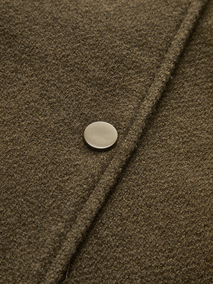 Stand Yaka Kontrast Trim Cepli Ceket