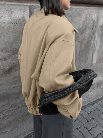 Leisure Düz Fermuarlı Polo Ceket