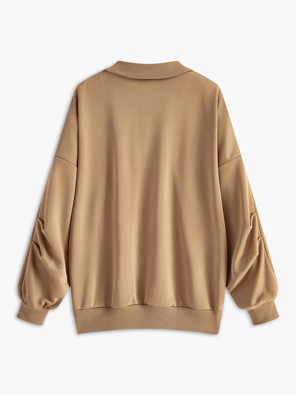 Yaka Fermuarlı Kazak Sweatshirt